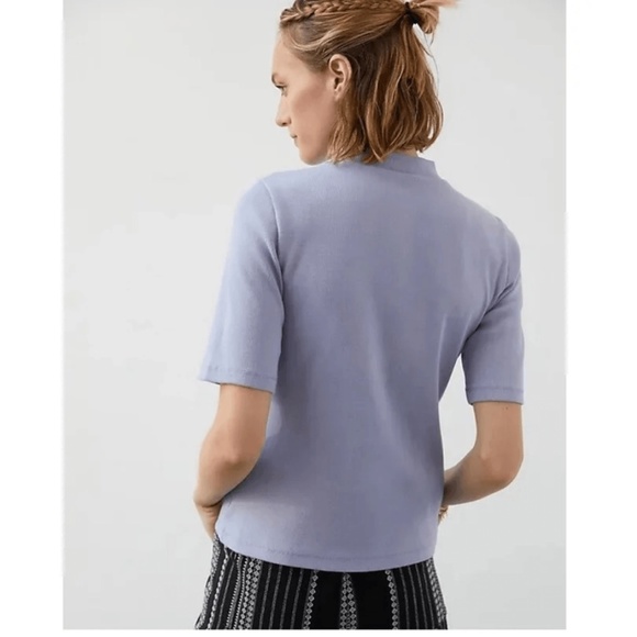 Maeve by Anthropologie Mock Neck Top - PINK - NWT - SMALL - Picture 2 of 10